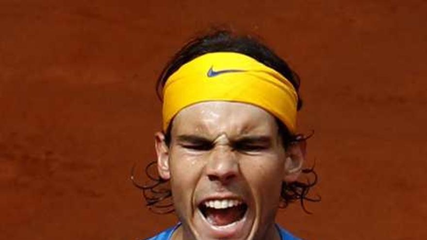 Nadal. Grito de furia y alegría del balear.