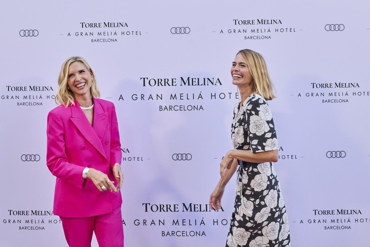 Judith Mascó y Verónica Blume en la inauguración del Hotel Melina