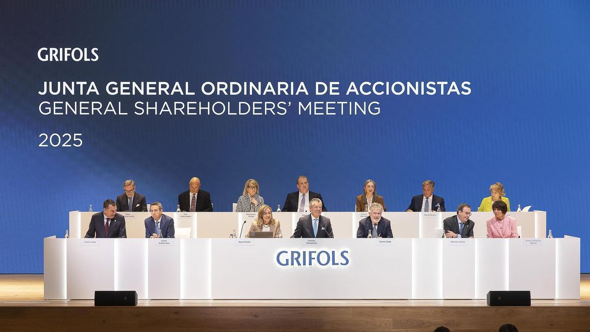 Una fotografía de la junta general de accionistas de Grifols