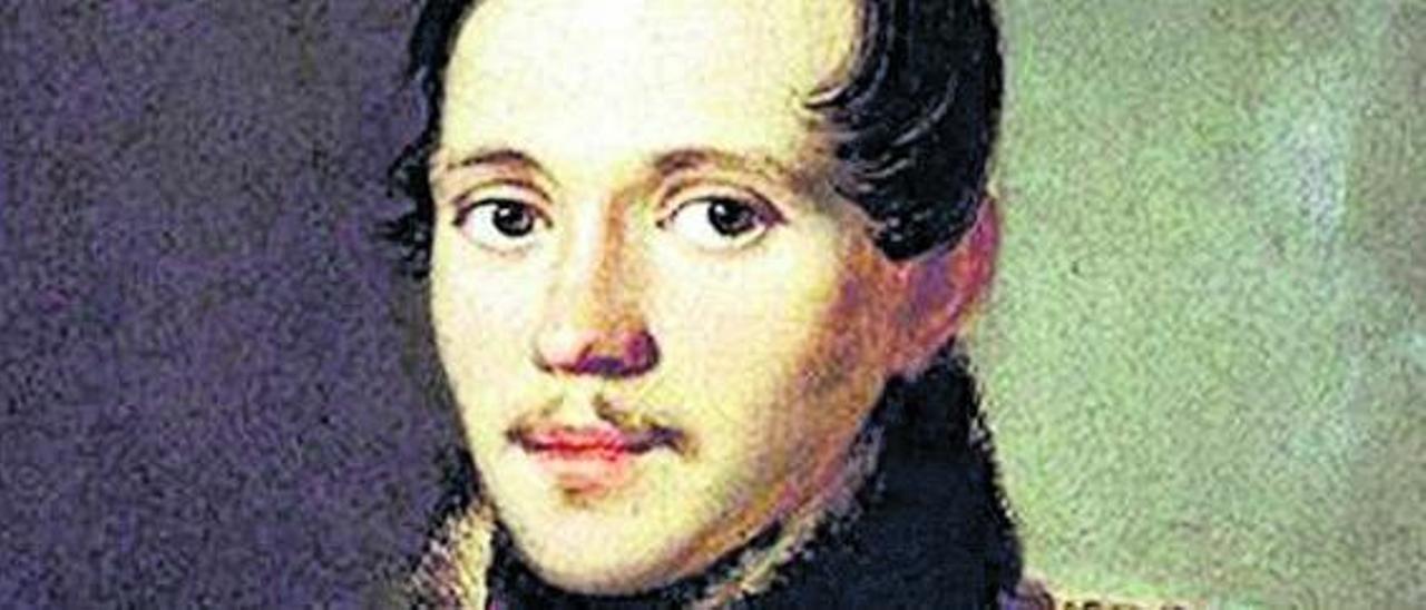 Mijail Lérmontov retratado por Petr Zabolotskiy.