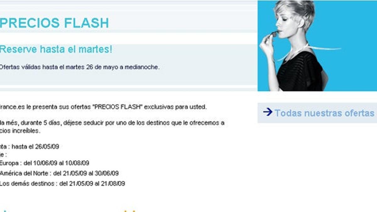 Precios Flash de Air France para mayo