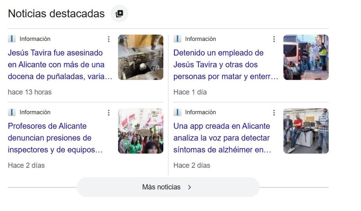 Noticias destacadas de INFORMACIÓN.