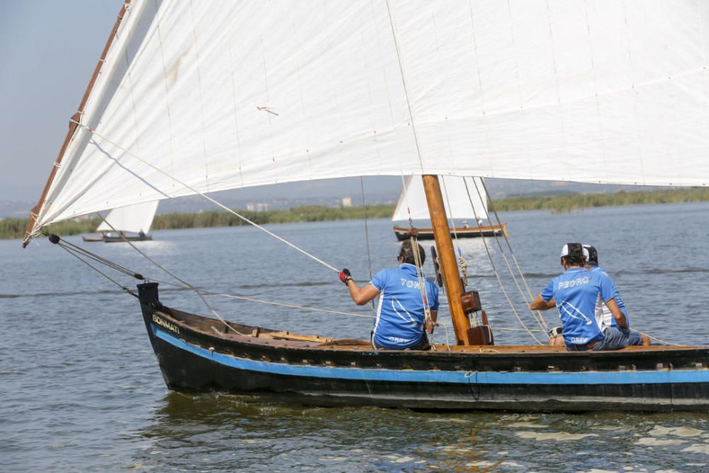 Regata-exhibición de vela latina en l'Albufera