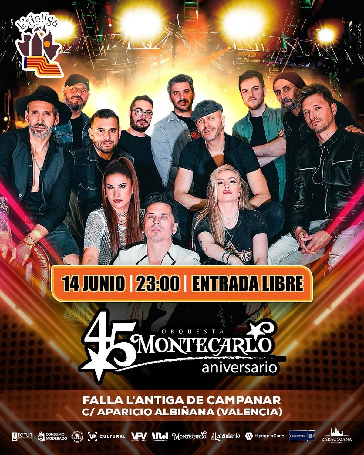 Cartel de la verbena nocturna de l'Antiga