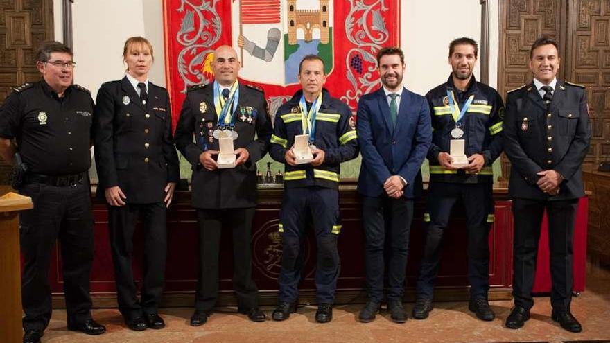 Participantes en la recepción oficial celebrada ayer en el Ayuntamiento de Zamora.