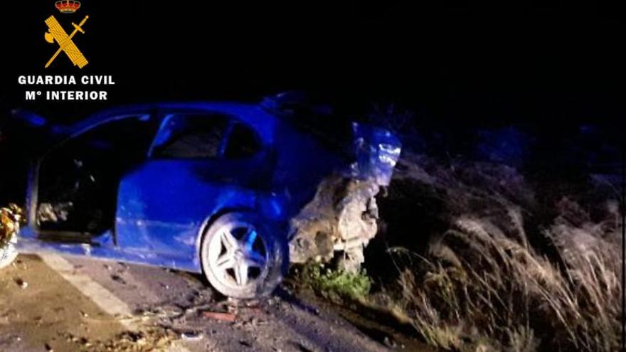 Estado del coche tras sufrir el accidente el pasado 26 de noviembre