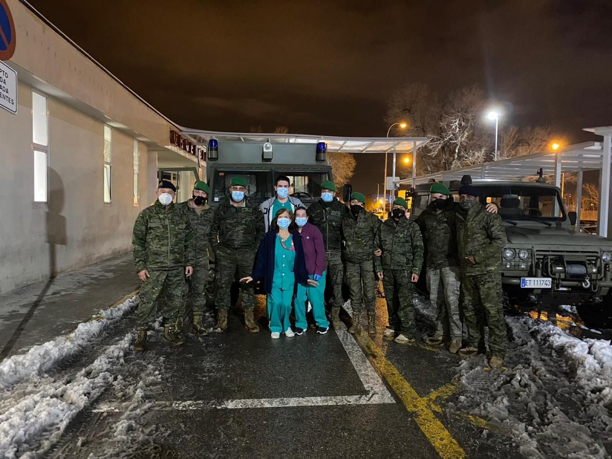 La Brigada "Guzmán el Bueno" X en las tareas de apoyo en la provincia de Toledo, tras el temporal Filomena