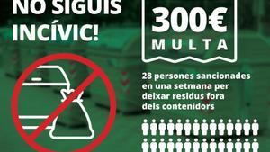 Cornellà multa més de 20 persones en un mateix dia per haver deixat residus fora dels contenidors