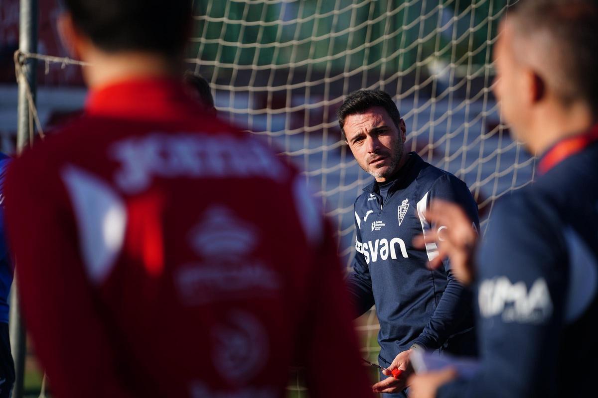 Adrián Colunga, en un entrenamiento