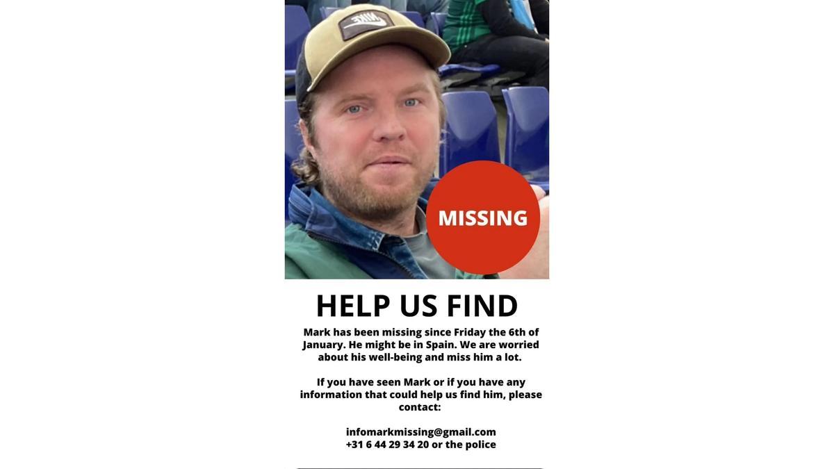 L'anunci de  la desaparició de Mark van den Boogaart.