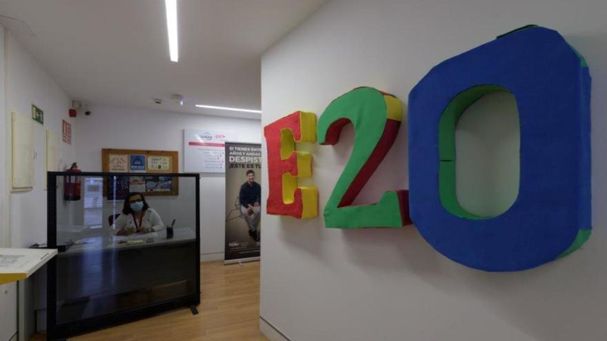 La entrada a la Escuela de Segunda Oportunidad (E2O), en su centro de El Coto. | E2O