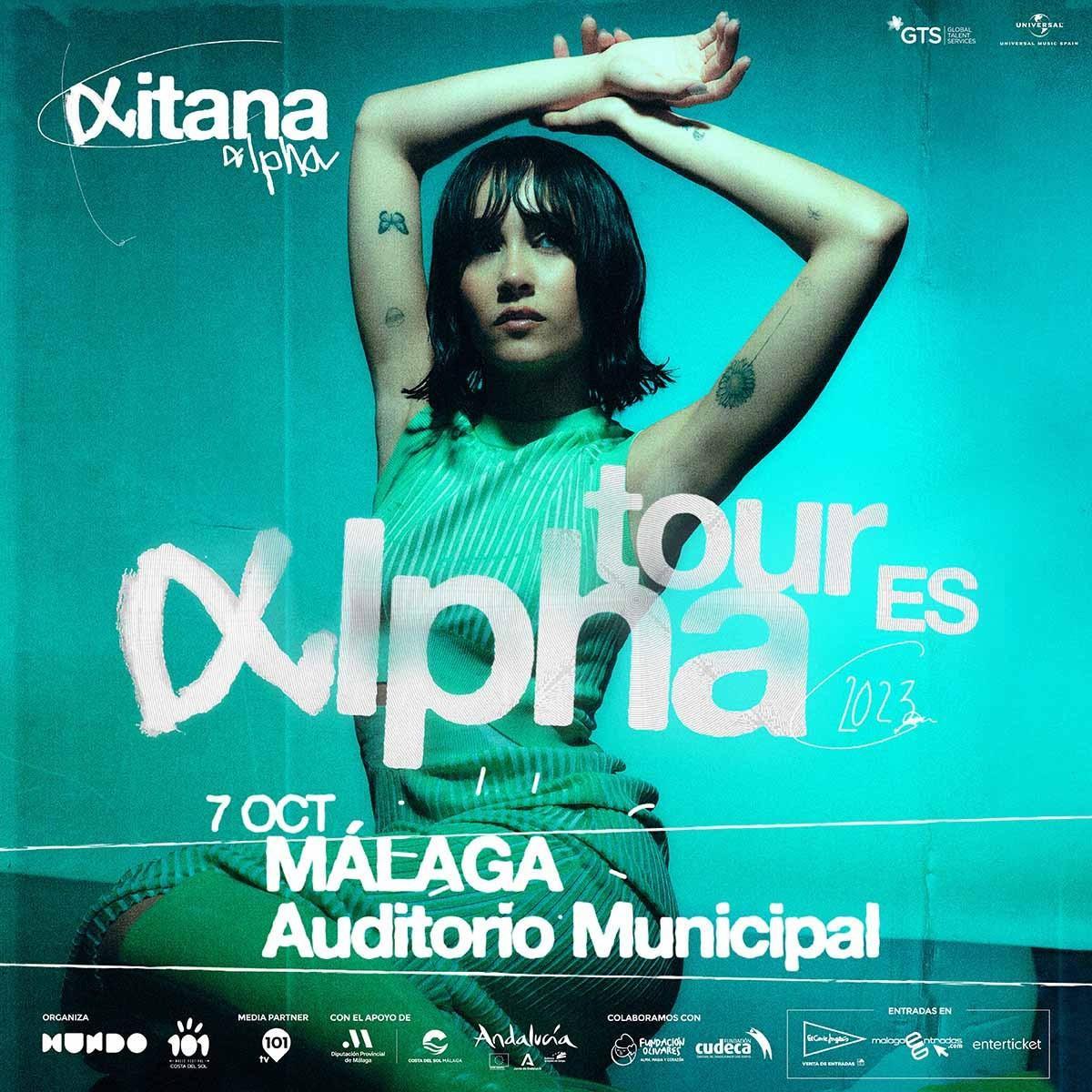 Cartel concierto de Aitana en Málaga