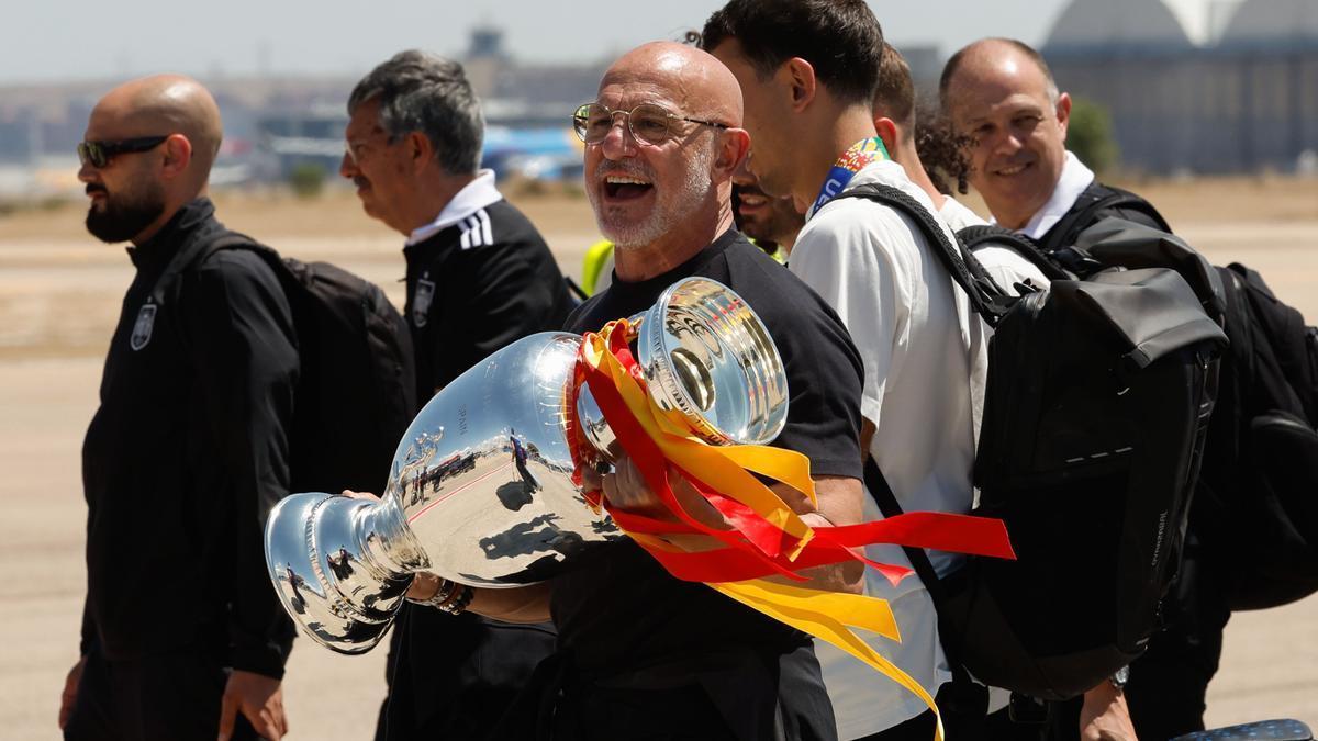 Llegada de la selección española a Madrid tras ganar la Eurocopa.