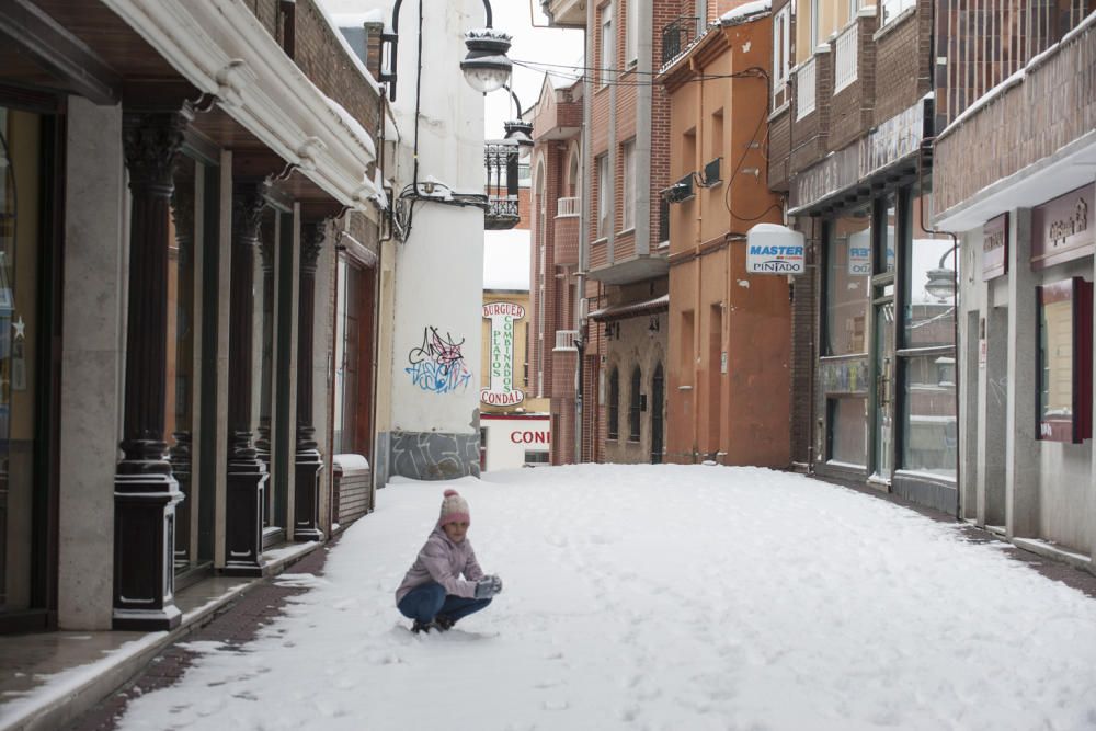 Así ha sido la nevada en Benavente.