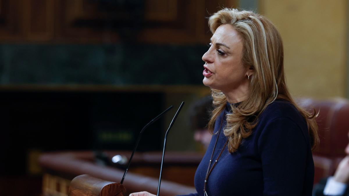 La diputada de CC, Cristina Valido, en su intervención en el Congreso.
