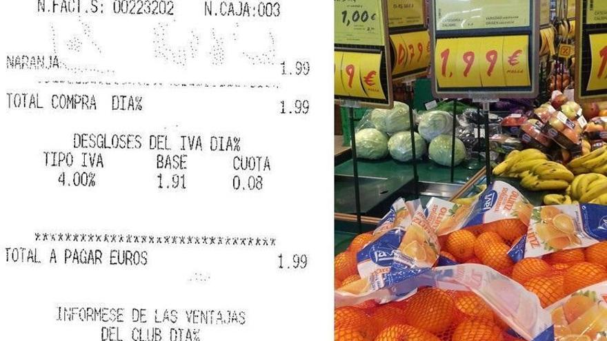 La cadena Día, expedientada por vender naranjas a pérdidas