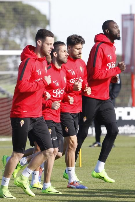 Entrenamiento del Sporting 27/03/2017