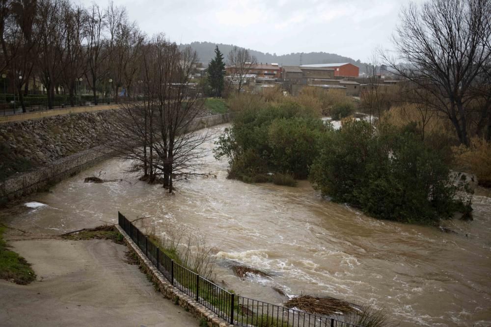 Segundo día del  Temporal Gloria en la Vall d'Albaida, la Costera y la Canal de Navarrés