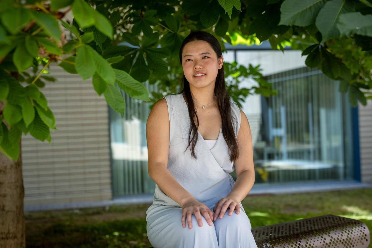 Jiayi, hace unos días en el Campus Raval de la UB.