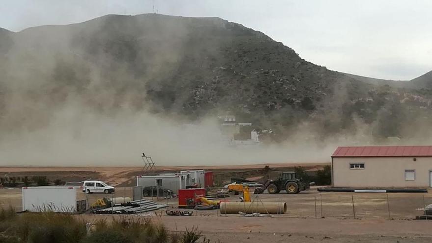 Situación de las obras cercanas a la playa de Portmán.