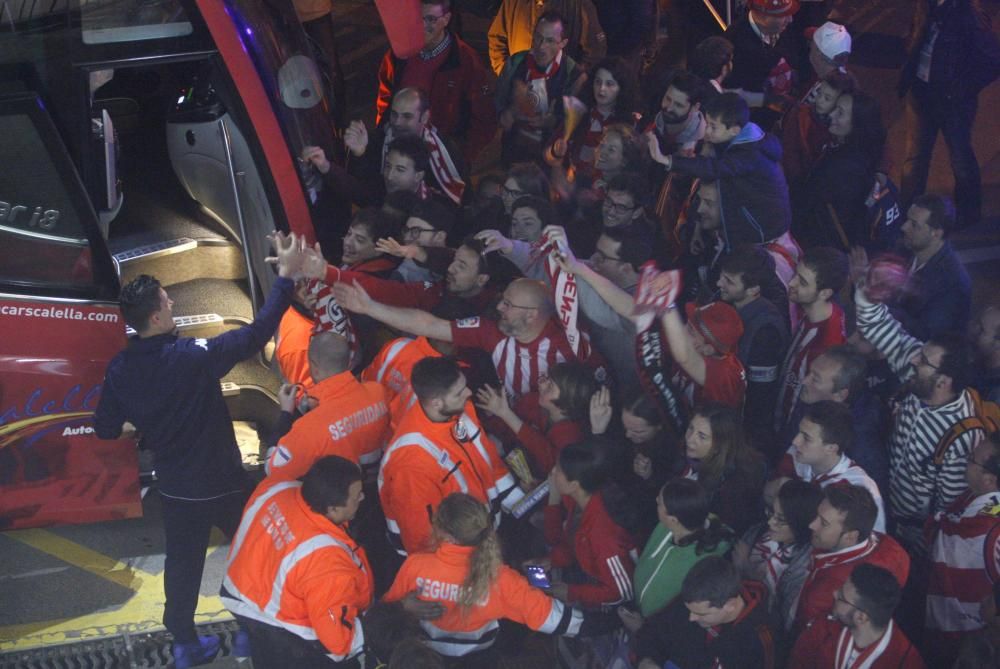 L'afició del Girona FC a Reus.