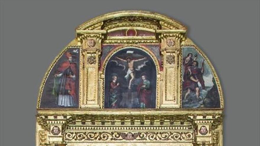 El retablo de San Sebastián vuelve a lucir tras su restauración