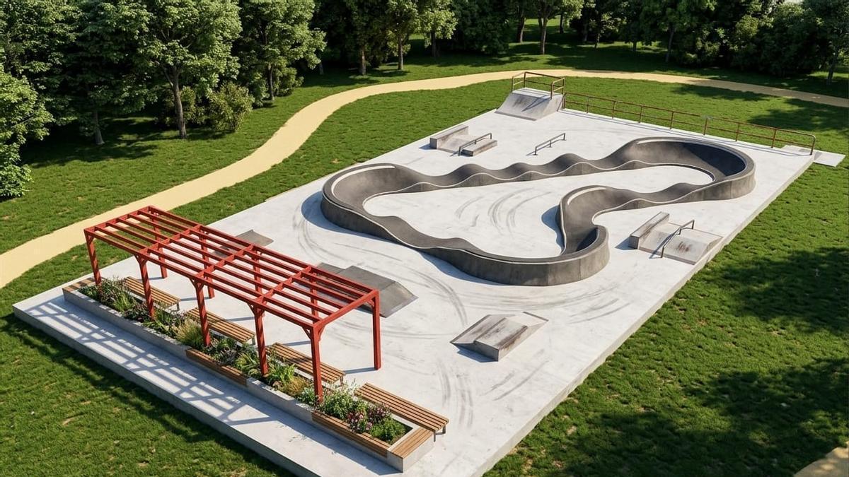Diseño de la zona de ocio sobre el tanque de tormentas