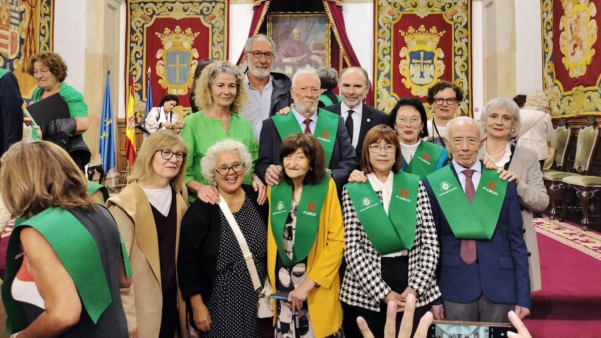 Los graduados del PUMUO de Mieres, en la promoción de 2024.