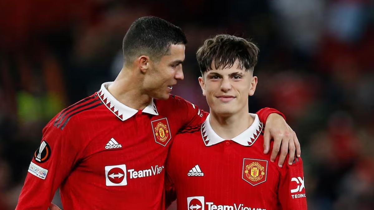 Cristiano Ronaldo y Alejandro Garnacho, en su etapa en el Manchester United