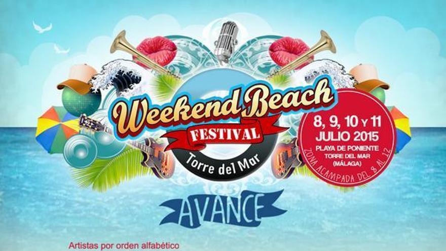 El avance del cartel del segundo Weekend Beach Festival Torre del Mar.