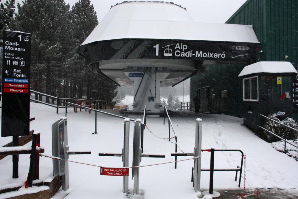 Neu a La Molina.