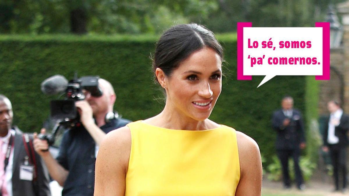 Meghan Markle con bocadillo: &quot;Lo sé, somos 'pa' comernos&quot;