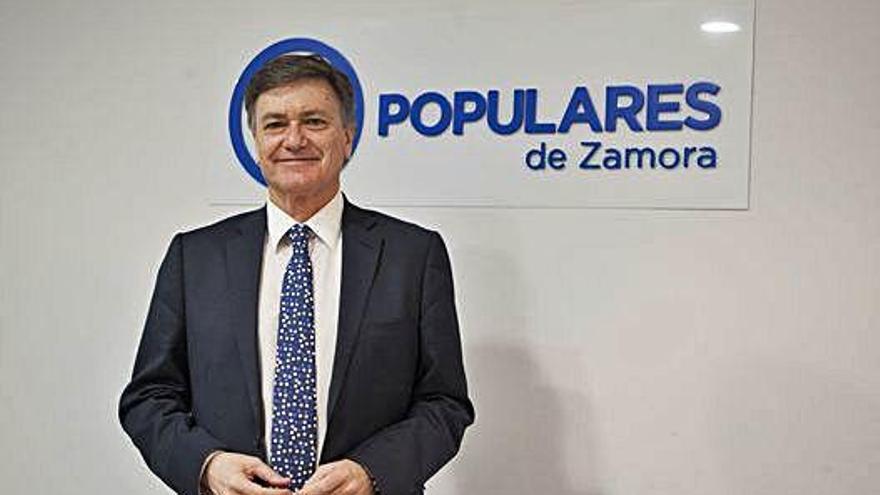 Francisco Vázquez en la sede provincial del Partido Popular de Zamora.