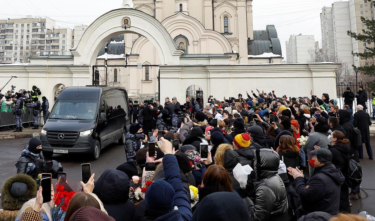 Funeral y ceremonia de despedida del político opositor ruso Alexei Navalny en Moscú