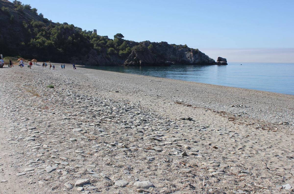 Playa del Cañuelo, en Nerja