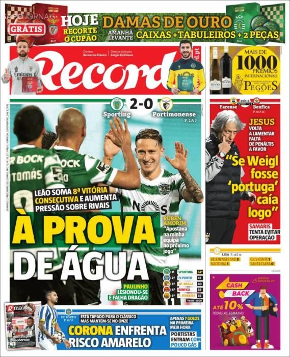 Portada RECORD domingo 21 febrero 2021