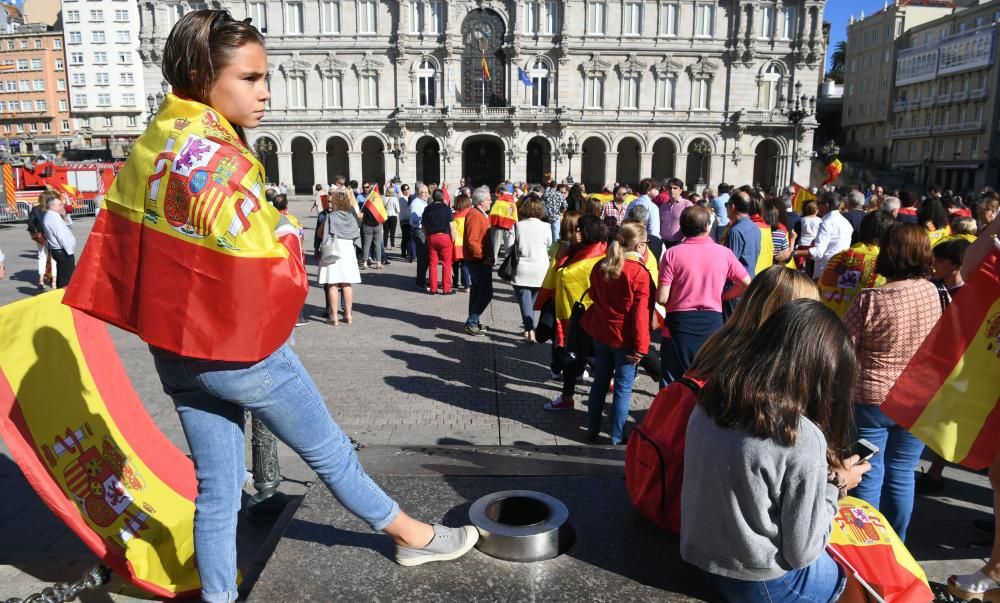 Concentración por la unidad de España en A Coruña