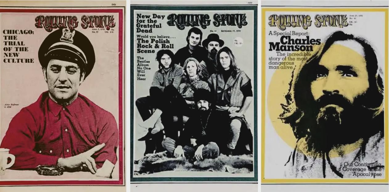 Tres portadas de 'Rolling Stone' de 1970.