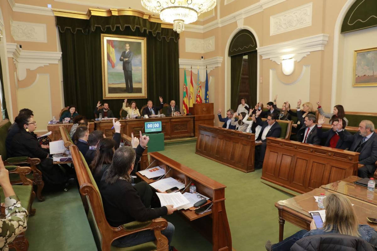 Un momento del pleno municipal de Castelló de este miércoles.