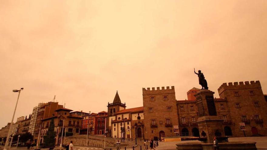 Vista de la plaza del Marqués durante la mañana del pasado lunes.