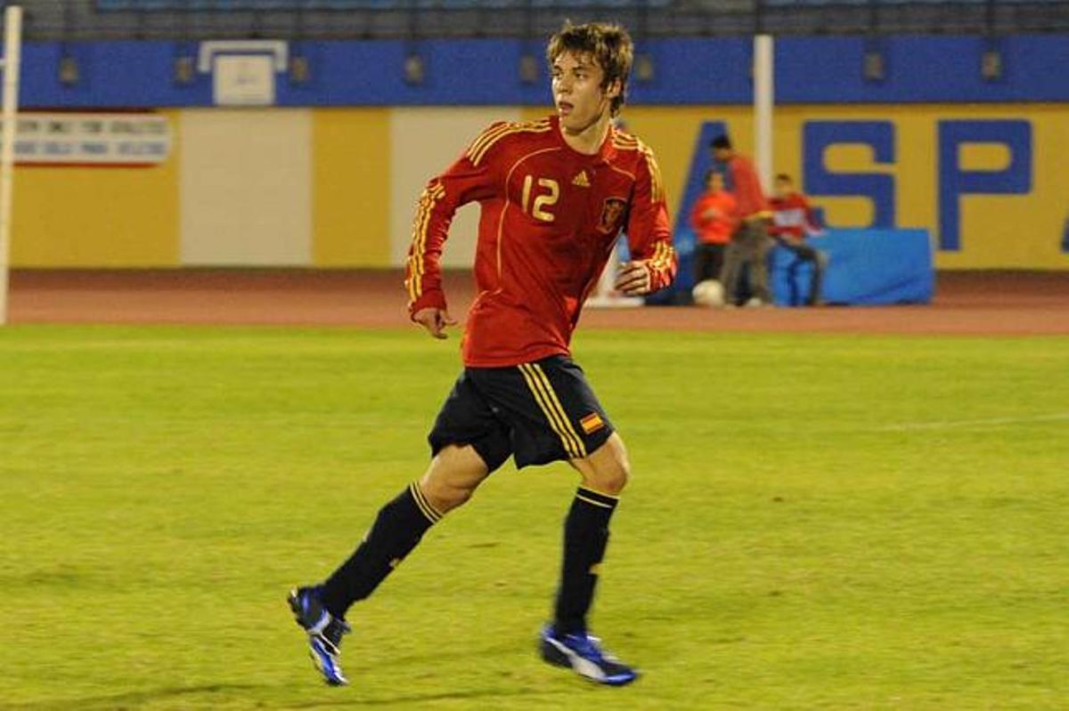 Kiko Femenía, ayer, durante su debut con la selección española sub´19, en la Copa Atlántico que se disputa en Las Palmas