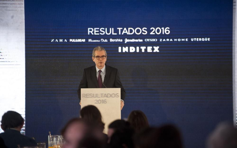 Pablo Isla presenta los resultados de Inditex 2016