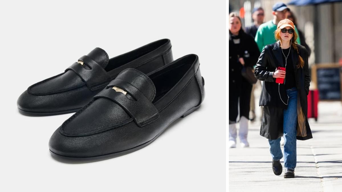 Sadie Sink con mocasines