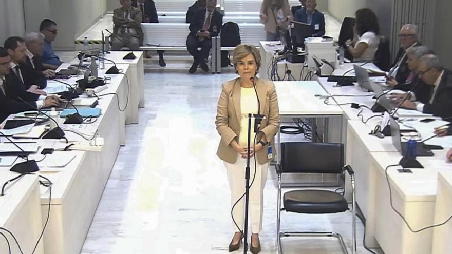 Sáenz de Santamaría niega en el juicio de Kitchen el contenido de un correo del caso Montoro y dice que Hacienda no le dio datos de Bárcenas