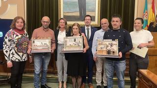 Castelló reconoce la trayectoria de los comercios La Botiga de la Figa, Carnicería Hermanos Saura y Pescados Safont