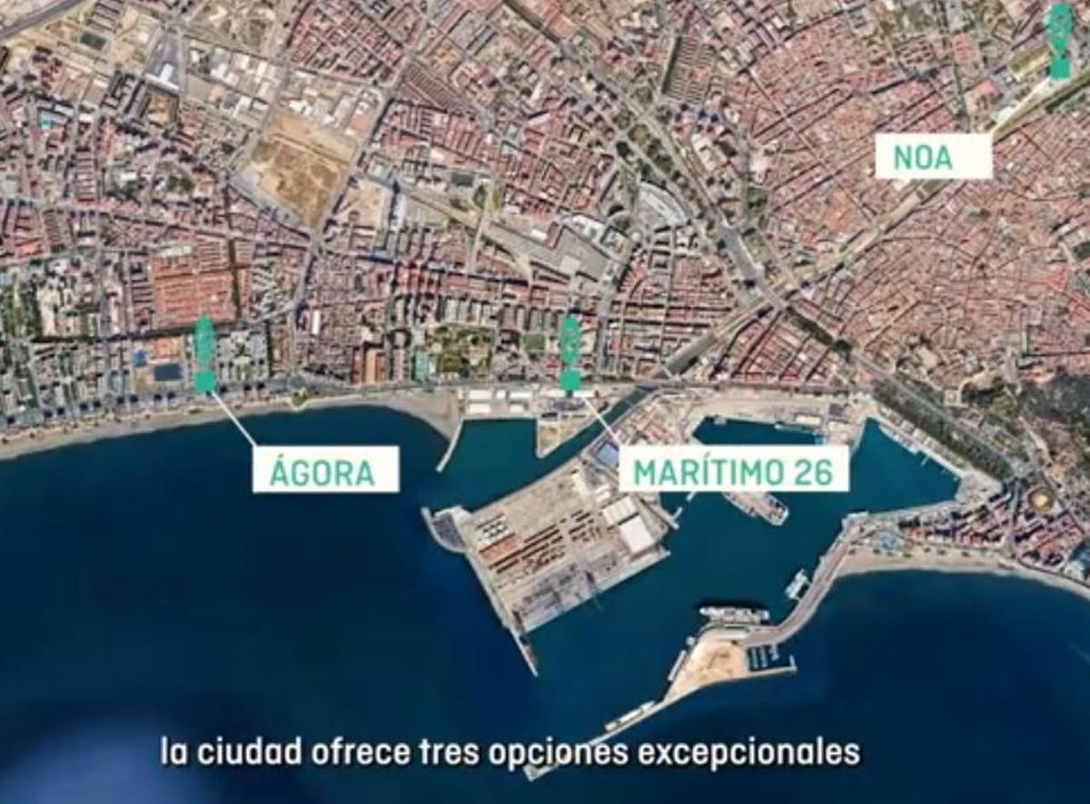 Posibles ubicaciones que Málaga ofrece como sedes para la Autoridad Aduanera de la UE si es elegida.