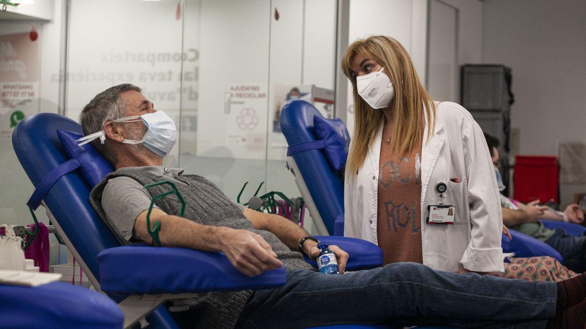 Una donació de sang a l&#039;Hospital Clínic de Barcelona