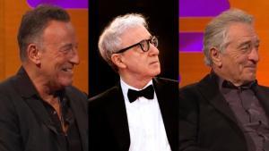 De izquierda a derecha: Bruce Springsteen, Woody Allen y Robert de Niro.
