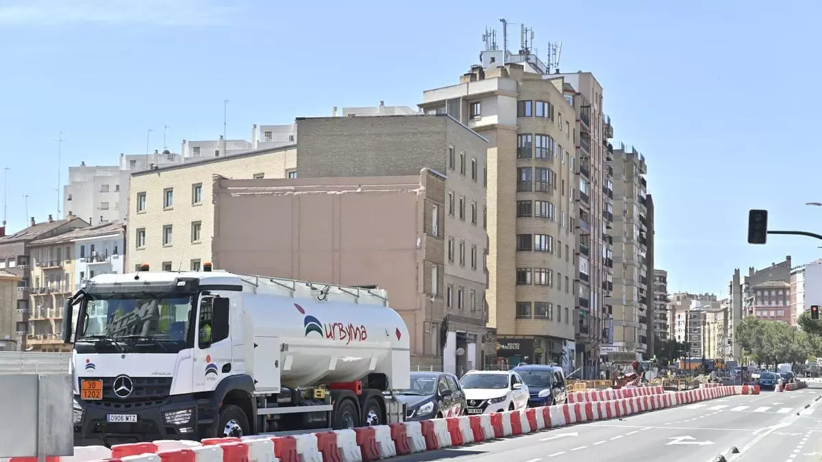 Las obras del Portillo cambian el tráfico desde el lunes: 26.000 vehículos deberán buscar rutas alternativas cada día en Zaragoza