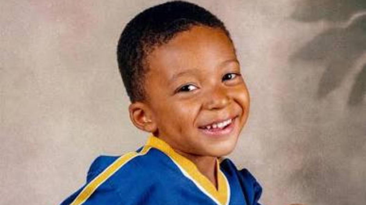 Mbappé de pequeño.